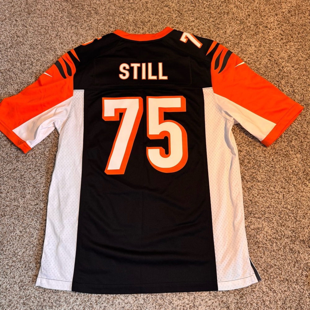 Cincinnati Bengals Jersey Devon Still Nike NFL #75 On Field Team Apparel - L